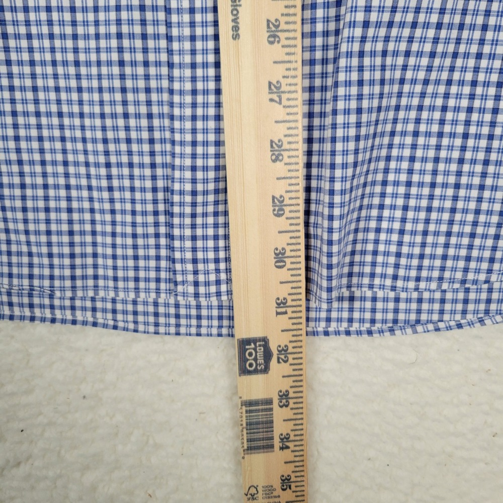 Ralph Lauren Button Down Shirt Mens XXL Blue White Gingham Short Sleeve Check - Picture 6 of 13